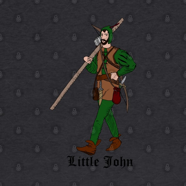 Little John with quarterstaff by HoneyvilleArt